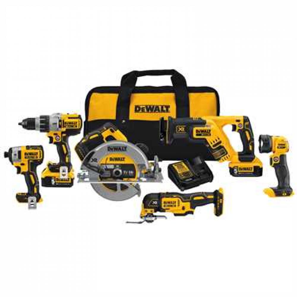 20V MAX* XR(R) 6-Tool Combo Kit<span class=' ItemWarning' style='display:block;'>Item is usually in stock, but we&#39;ll be in touch if there&#39;s a problem<br /></span>