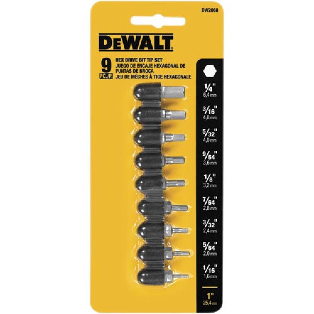 9 Pc. 1&#34; Hex Bit Set<span class=' ItemWarning' style='display:block;'>Item is usually in stock, but we&#39;ll be in touch if there&#39;s a problem<br /></span>