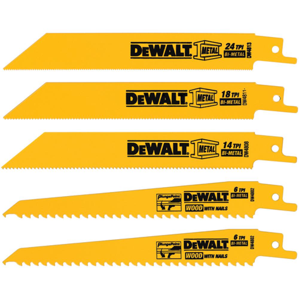 5 Piece Bi-Metal Reciprocating Saw Blade Set<span class=' ItemWarning' style='display:block;'>Item is usually in stock, but we&#39;ll be in touch if there&#39;s a problem<br /></span>