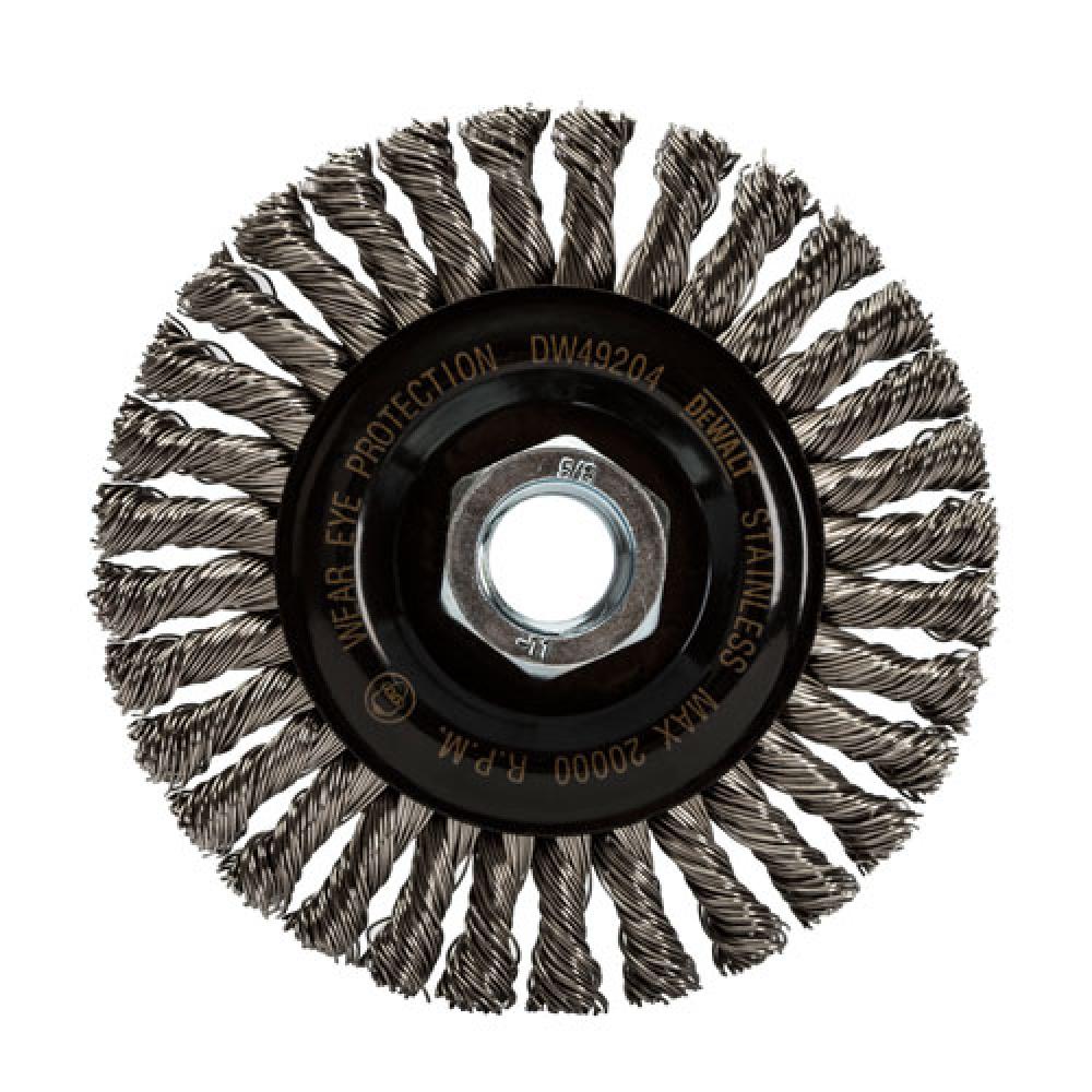 4&#34; x 5/8&#34;-11 HP .020 Stainless Stringer Wire Wheel<span class=' ItemWarning' style='display:block;'>Item is usually in stock, but we&#39;ll be in touch if there&#39;s a problem<br /></span>