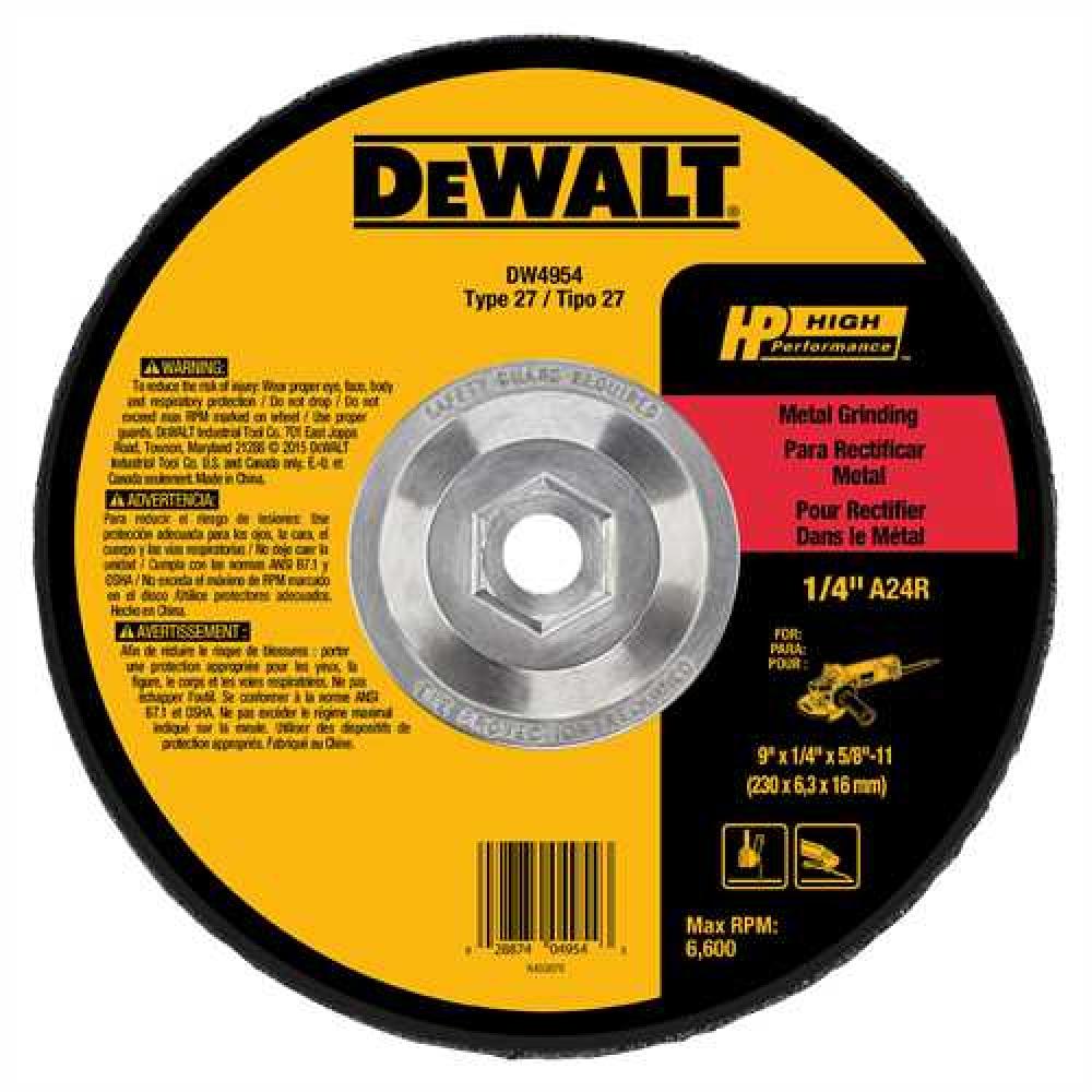 9&#34; x 1/4&#34; x 5/8&#34;-11 High Performance Metal Grinding Wheel<span class=' ItemWarning' style='display:block;'>Item is usually in stock, but we&#39;ll be in touch if there&#39;s a problem<br /></span>
