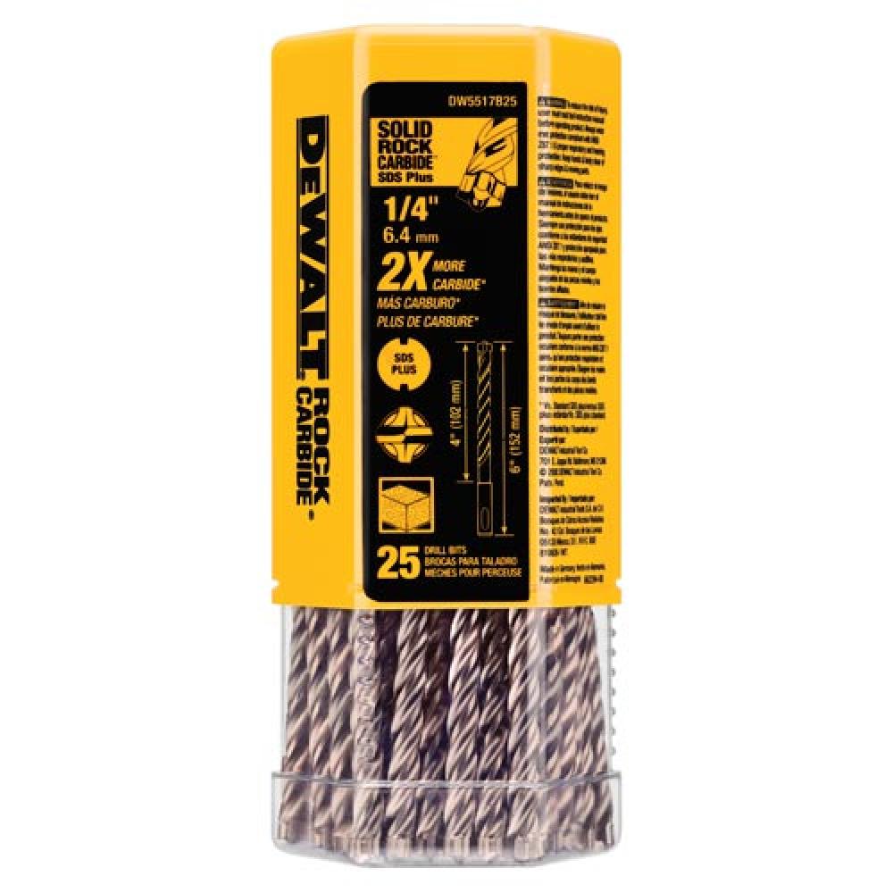 1/4&#34; x 4&#34; x 6&#34; High Impact Carbide SDS+(Bulk-25)<span class=' ItemWarning' style='display:block;'>Item is usually in stock, but we&#39;ll be in touch if there&#39;s a problem<br /></span>