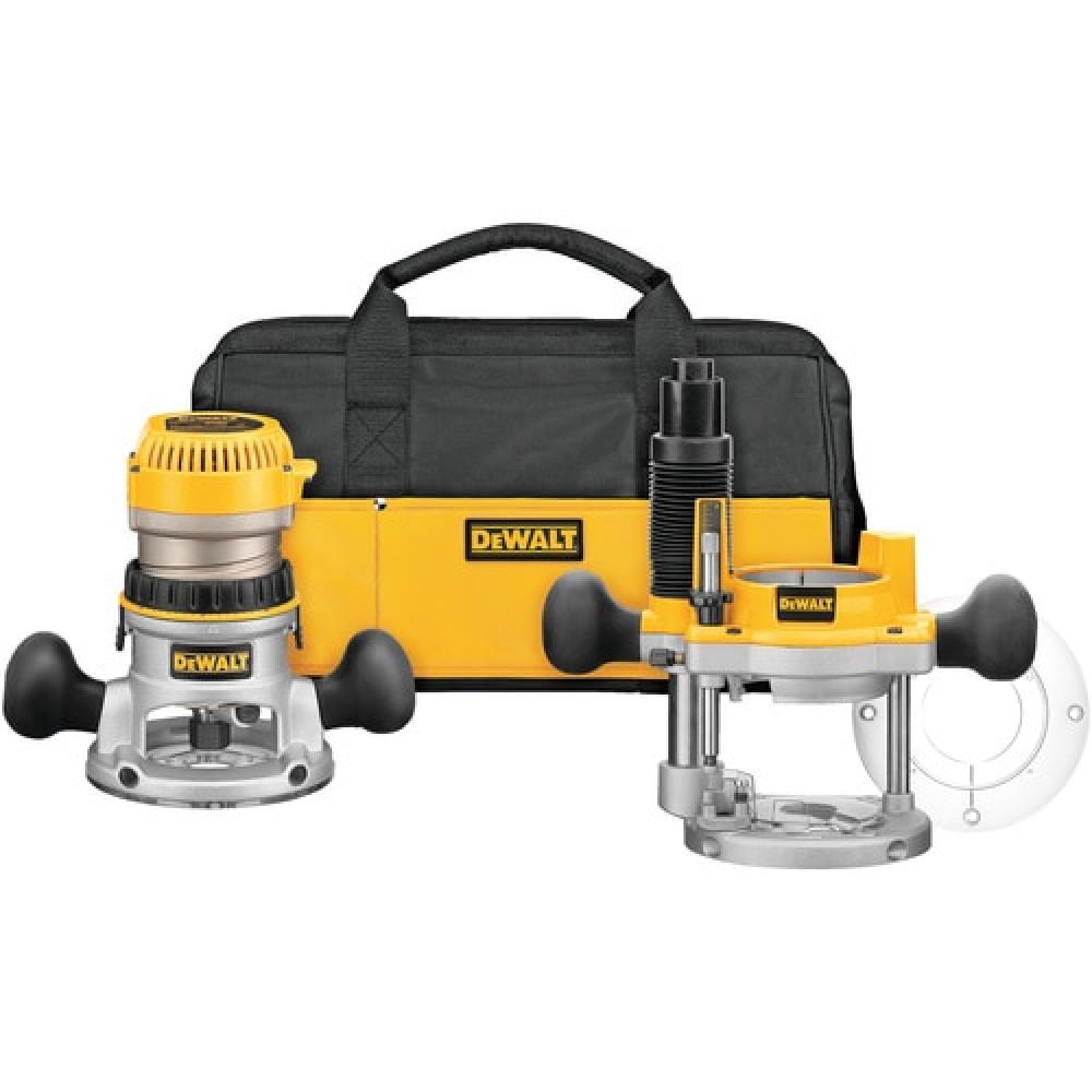 2-1/4 HP (max. motor HP) EVS Fixed Base / Plunge Router Combo Kit w / Soft Start<span class=' ItemWarning' style='display:block;'>Item is usually in stock, but we&#39;ll be in touch if there&#39;s a problem<br /></span>