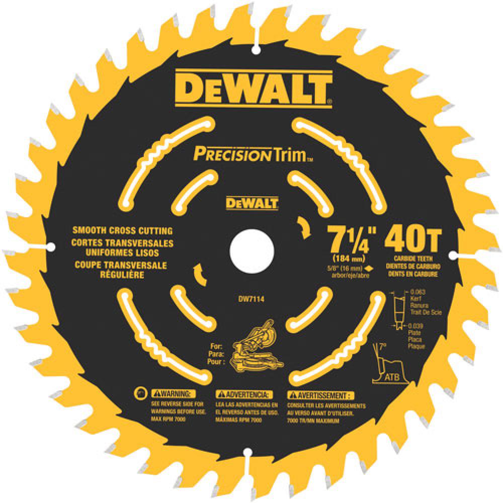 DEWALT Cordless Miter Saw Blade 7 1/4&#34; 40T<span class=' ItemWarning' style='display:block;'>Item is usually in stock, but we&#39;ll be in touch if there&#39;s a problem<br /></span>