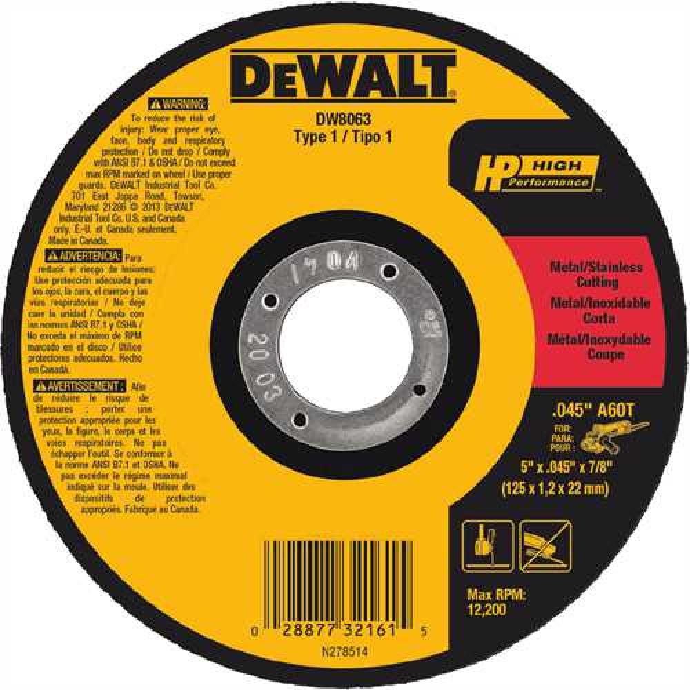 5&#34; x .045&#34; x 7/8&#34; metal and stainless cutting<span class=' ItemWarning' style='display:block;'>Item is usually in stock, but we&#39;ll be in touch if there&#39;s a problem<br /></span>