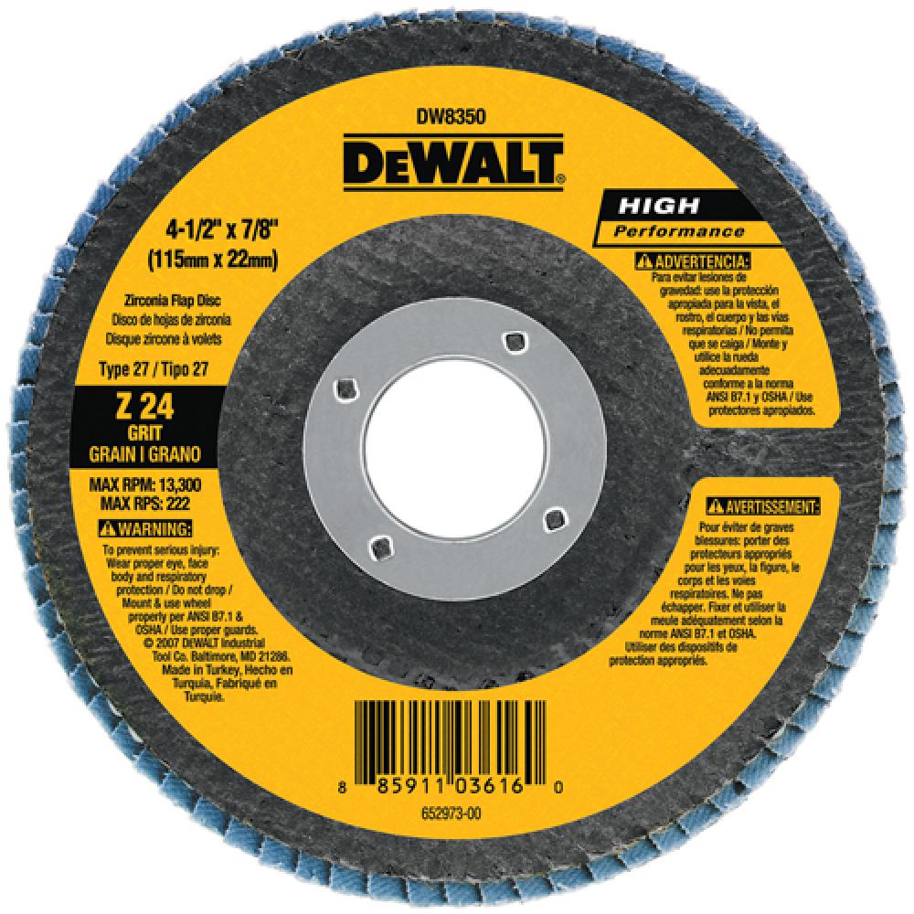 4-1/2&#34; x 7/8&#34; 24g type 27 HP flap disc<span class=' ItemWarning' style='display:block;'>Item is usually in stock, but we&#39;ll be in touch if there&#39;s a problem<br /></span>