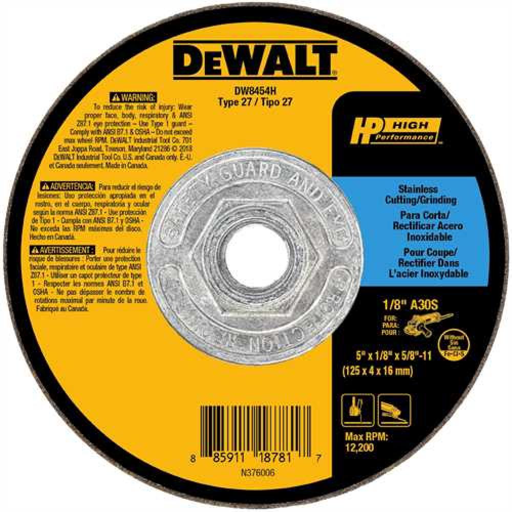 5&#34; x 1/8&#34; x 5/8&#34;-11 T27 stainless wheel<span class=' ItemWarning' style='display:block;'>Item is usually in stock, but we&#39;ll be in touch if there&#39;s a problem<br /></span>