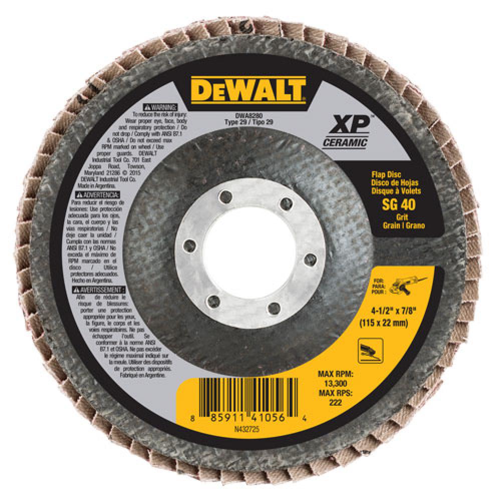 4-1/2&#34; x 7/8&#34; 40G T29 XP CER FLAP DISC<span class=' ItemWarning' style='display:block;'>Item is usually in stock, but we&#39;ll be in touch if there&#39;s a problem<br /></span>