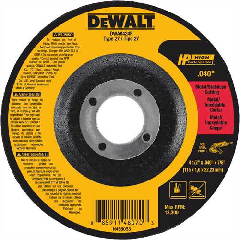 4-1/2 x .040 x 7/8 T27 HP Cut-Off Wheel<span class=' ItemWarning' style='display:block;'>Item is usually in stock, but we&#39;ll be in touch if there&#39;s a problem<br /></span>