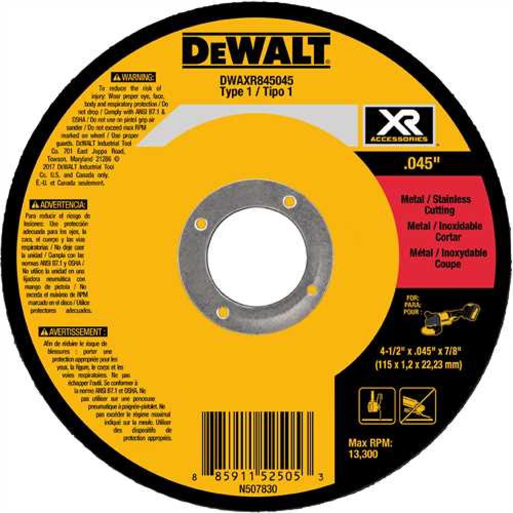 4-1/2 x .045 x 7/8 T1 XR Cutting Wheel<span class=' ItemWarning' style='display:block;'>Item is usually in stock, but we&#39;ll be in touch if there&#39;s a problem<br /></span>