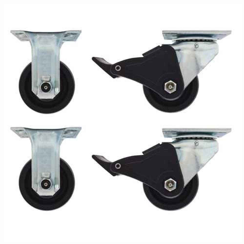 4 in x 2 in Caster Set<span class=' ItemWarning' style='display:block;'>Item is usually in stock, but we&#39;ll be in touch if there&#39;s a problem<br /></span>