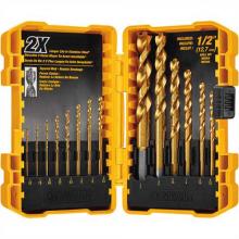 DeWalt DW1354 - 14 Pc Pilot Point(R) Titanium Drill Bit Set