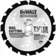 DeWalt DW3591B10 - Series 20 7-1/4" 18T Nail Cutting Circular Saw Blade (Bulk)