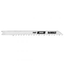 DeWalt DW3703-5 - 4" 6 TPI U- Shank Clean Cutting Wood Cutting Cobalt Steel Jig Saw Blade