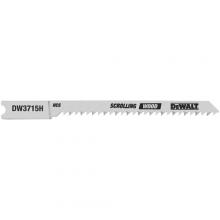 DeWalt DW3715H - 3" 12 TPI  U-Shank Wood Scrolling Wood Cutting HCS Jig Saw Blade