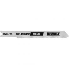 DeWalt DW3724-5 - 3" 18 TPI U-Shank Medium Metal Cutting Cobalt Steel Jig Saw Blade