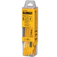 DeWalt DW4802B25 - 6" 6 TPI Taper Back Bi-Metal Reciprocating Blade for General Purpose Wood Cutting (25 pack)