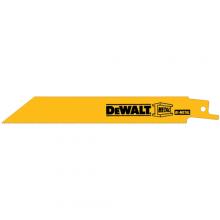 DeWalt DW4811B25 - 6" 18 TPI Straight Back Bi-Metal Reciprocating Blade (25 pack)