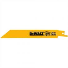 DeWalt DW4812B25 - 4" 24 TPI Straight Back Bi-Metal Reciprocating Blade (25 pack)