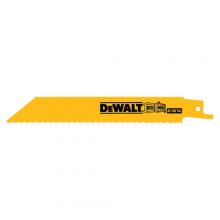 DeWalt DW4845B - 6" 10/14 TPI Straight Back Bi-Metal Reciprocating Blade (100 pack)