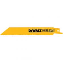 DeWalt DW4845 - 6" 10/14 TPI Straight Back Bi-Metal Reciprocating Blade (5 pack)