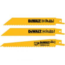 DeWalt DW4853 - 3 Piece Bi-Metal Reciprocating Saw Blade Set