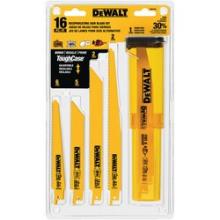 DeWalt DW4899 - 16 Piece Bi-Metal Reciprocating Saw Blade Set with Case