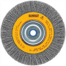DeWalt DW4906 - 8" crimped bench wire wheel 5/8" abror, medium face, .014" wire