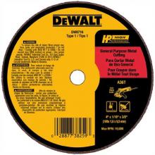 DeWalt DW8716 - 4" x 1/16" x 3/8" A36T fast cutting wheel