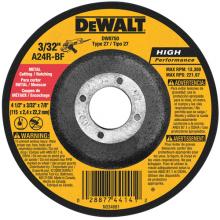 DeWalt DW8750 - 4-1/2" x 3/32" x 7/8" Metal Notching Wheel
