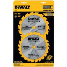 DeWalt DW9158 - 6-1/2" 18-Tooth and 24-Tooth Blade Combo Pack (DW9155 & DW9154)