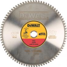 DeWalt DWA7740 - 12" 80T Light Gauge Ferrous Metal Cutting 1" Arbor