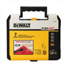 DeWalt DWAFV07SET - 7 pc Carbide Wood Drilling Hole Saw Kit (2-1/8", 2-9/16", 3-5/8")