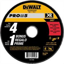 DeWalt DWAXR845045B5 - 4-1/2 x .045 x 7/8 T1 XR Cutting Wheel 5PK