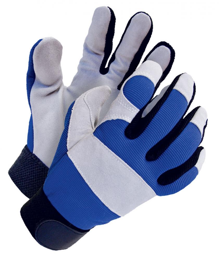 Mechanics Glove Split Leather Palm Blue/Grey<span class=' ItemWarning' style='display:block;'>Item is usually in stock, but we&#39;ll be in touch if there&#39;s a problem<br /></span>