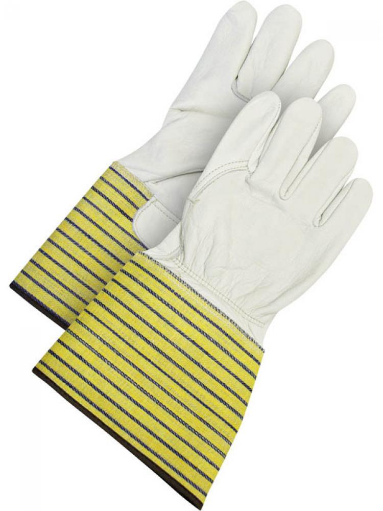 Full Grain Combo w/5&#34; Rubberized Safety Cuff Palm Lined<span class=' ItemWarning' style='display:block;'>Item is usually in stock, but we&#39;ll be in touch if there&#39;s a problem<br /></span>