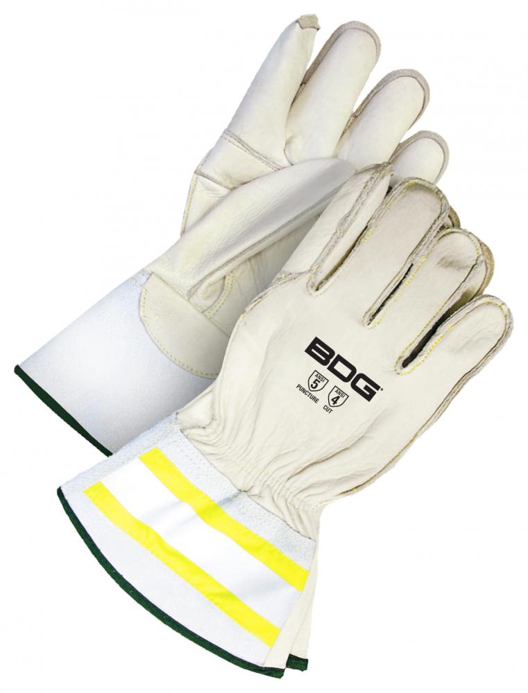 Grain Cowhide Utility Glove Hi-Viz 3 in Cuf, Kevlar Lining<span class=' ItemWarning' style='display:block;'>Item is usually in stock, but we&#39;ll be in touch if there&#39;s a problem<br /></span>
