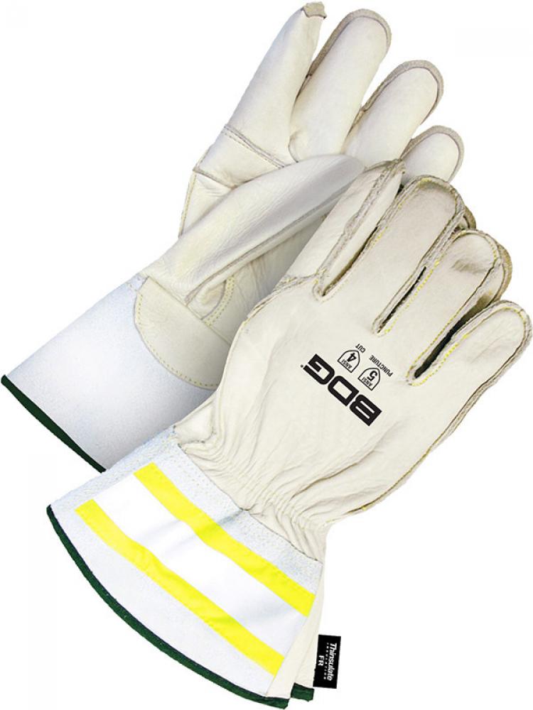Grain Cowhide Utility Glove Hi-Viz 3 in Cuff w/ Thins C100 &<span class=' ItemWarning' style='display:block;'>Item is usually in stock, but we&#39;ll be in touch if there&#39;s a problem<br /></span>