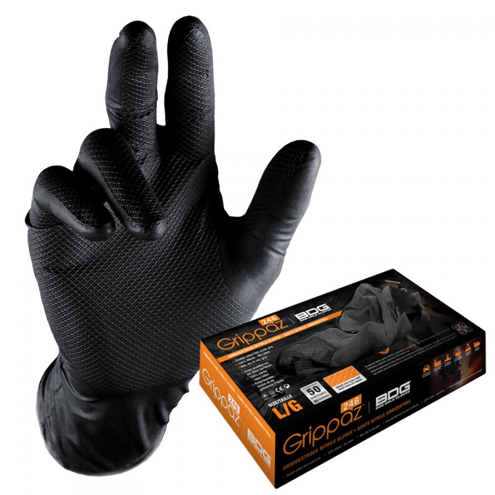 Grippaz Black Nitrile Disposable 6mil Box<span class=' ItemWarning' style='display:block;'>Item is usually in stock, but we&#39;ll be in touch if there&#39;s a problem<br /></span>