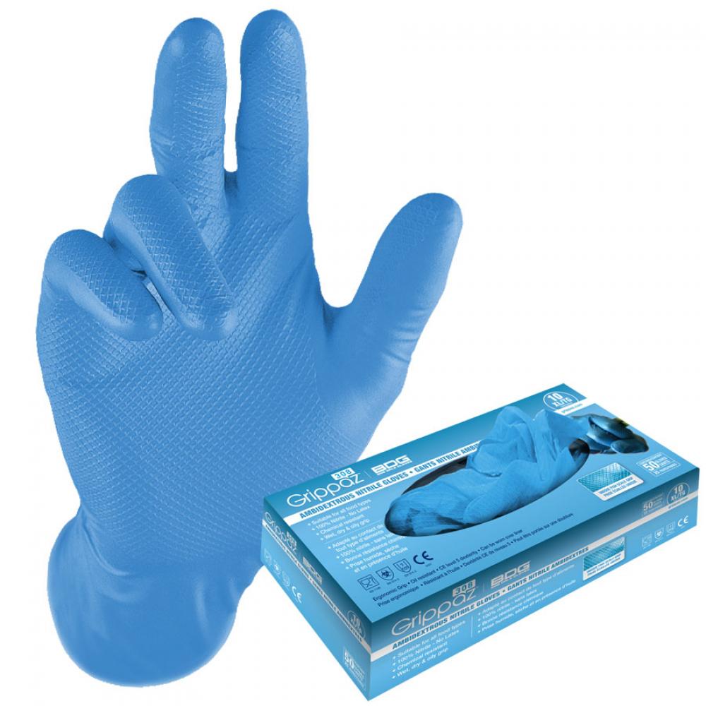 Grippaz Blue Nitrile Disposable 8mil Box<span class=' ItemWarning' style='display:block;'>Item is usually in stock, but we&#39;ll be in touch if there&#39;s a problem<br /></span>