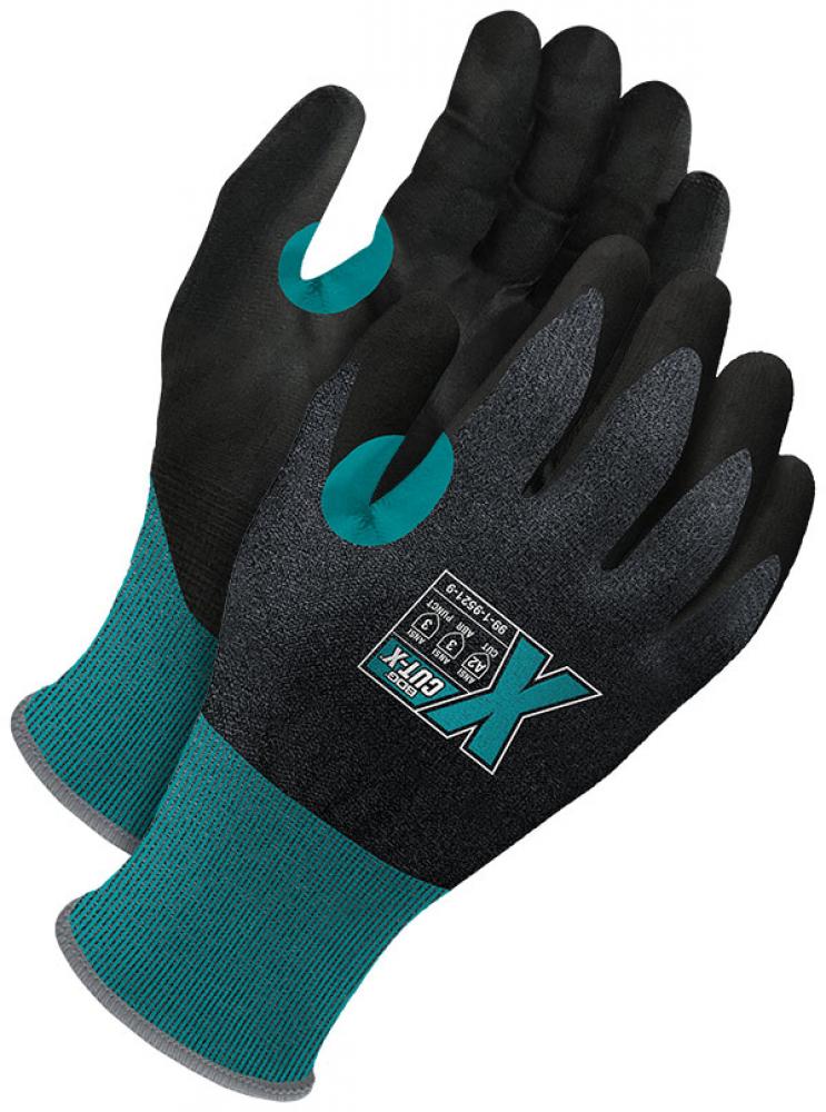 Teal 21G Seamless Knit Cut Resistant Black PU Palm w/ Touchscreen<span class=' ItemWarning' style='display:block;'>Item is usually in stock, but we&#39;ll be in touch if there&#39;s a problem<br /></span>