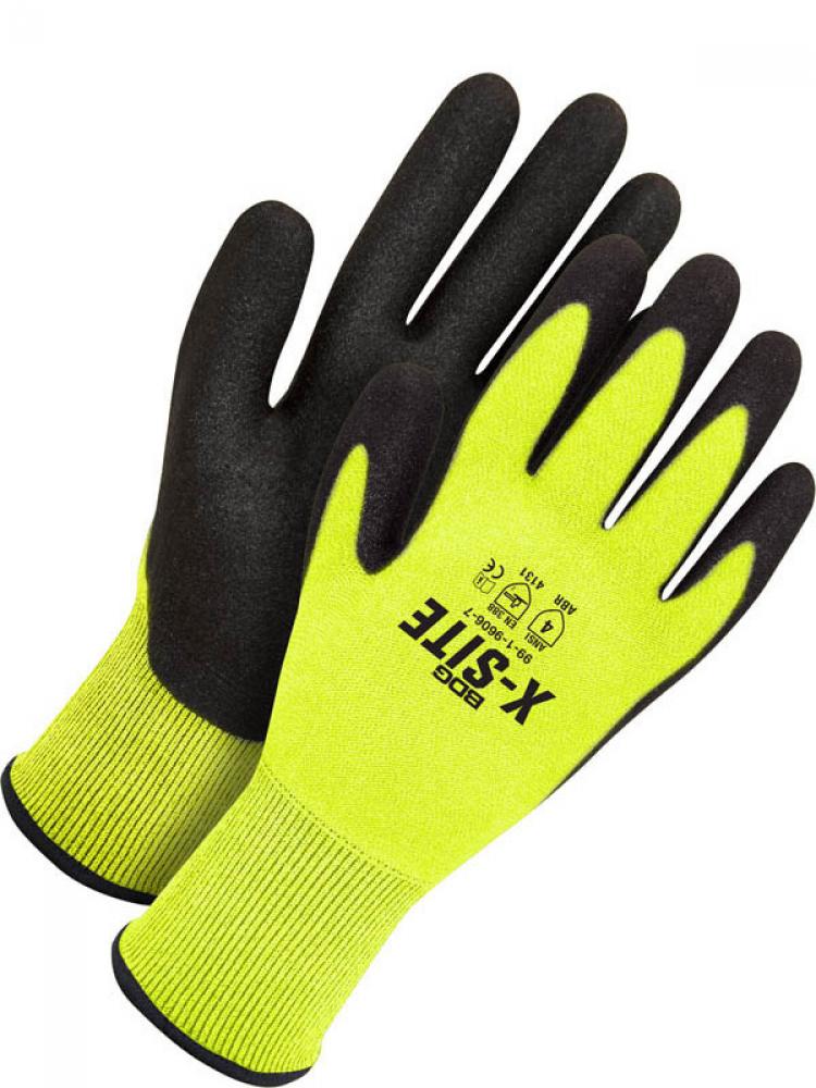 Seamless Knit Hi-Viz Yellow Nylon 15-Gauge, Black NFT Palm<span class=' ItemWarning' style='display:block;'>Item is usually in stock, but we&#39;ll be in touch if there&#39;s a problem<br /></span>