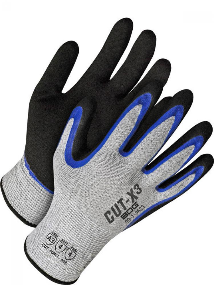 CUT-X Grey HPPE Cut Resistant Double Dip Sandy Nitrile Palm<span class=' ItemWarning' style='display:block;'>Item is usually in stock, but we&#39;ll be in touch if there&#39;s a problem<br /></span>