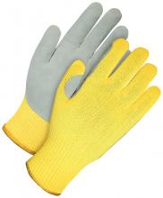 Bob Dale Gloves & Imports Ltd 10-1-370KLP-8 - Seamless Knit Aramid Cut Resistant Glove Split Leather Palm