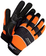 Bob Dale Gloves & Imports Ltd 20-1-10606-XL - Mechanics Glove Synthetic Leather Anti-Vib Hi-Viz Orange