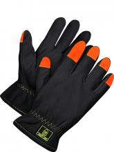 Bob Dale Gloves & Imports Ltd 20-1-10761-X2L - Oil Resist Goatskin Driver Cut Resist Liner Hi-Viz Fingers