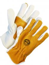 Bob Dale Gloves & Imports Ltd 20-1-148-XL - Gander Brand Grain Cowhide Driver Gold Split Back & Patch Double palm