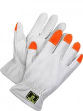 Bob Dale Gloves & Imports Ltd 20-1-1891-X3L - Goatskin Driver Cut Resistant Liner Hi-Viz Fingertips