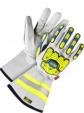Bob Dale Gloves & Imports Ltd 20-9-10699-X2L - ArcTek Goatskin 5" Gauntlet Back Protection FR120Thins & Kev