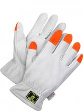 Bob Dale Gloves & Imports Ltd 20-9-1891-X2L - Goatskin Driver Cut Resistant Liner Hi-Viz Fingertips